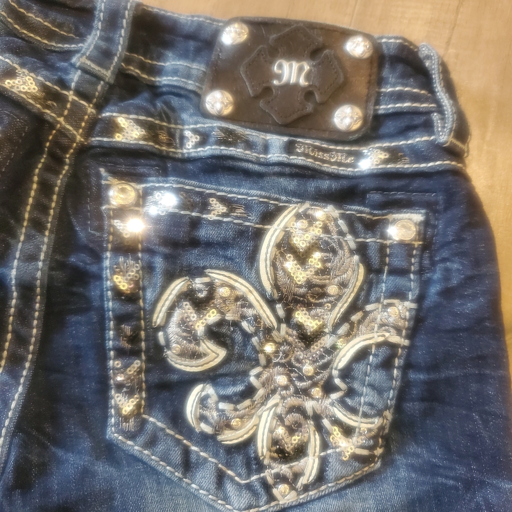 👖Rhinestone Miss Me Jeans